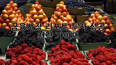 금융시장 리포트: 투자 성공 전략 가이드
